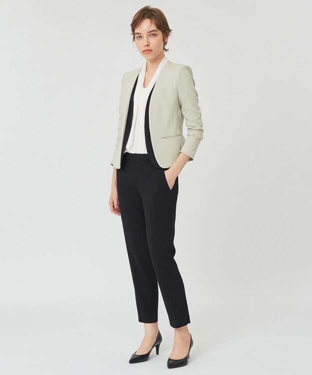 BEIGE， OLIVE / ロングスリーブブラウス White