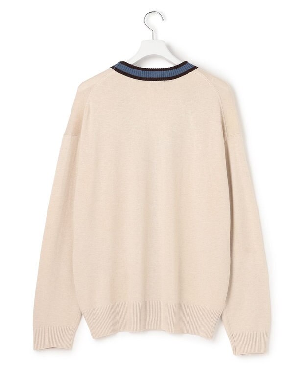 J.PRESS YORK STREET 【UNISEX】ハイゲージライン カーディガン アイボリー系