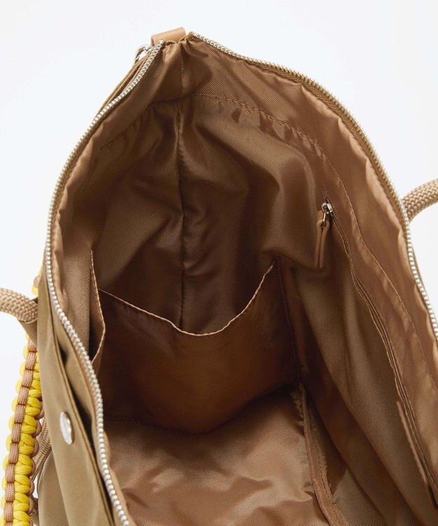 TOPKAPI 【Breath TOPKAPI】コードチャーム付き ビッグ トートバッグ キャメル