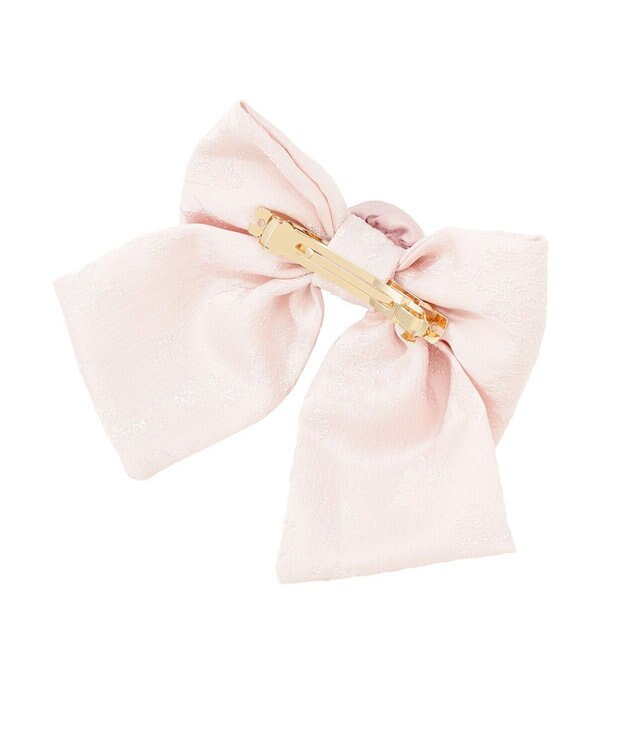 Maison de FLEUR ローズリボンジャカードバレッタ Light Pink