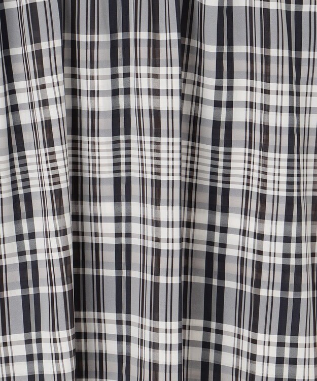 UNFILO シアー2WAYブラウス マドラスチェック