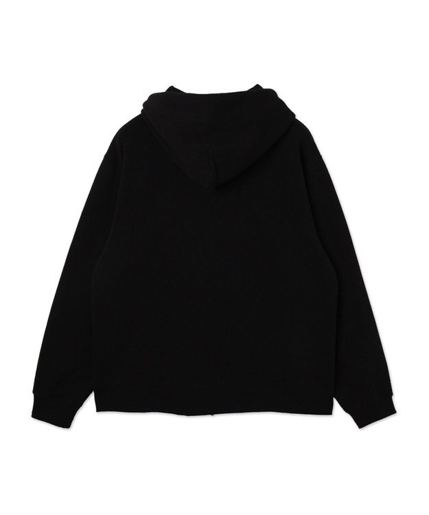 WEGO 【ユニセックス着用ITEM/SMLサイズ展開】リラックスフィットダブルZIPパーカー ブラック