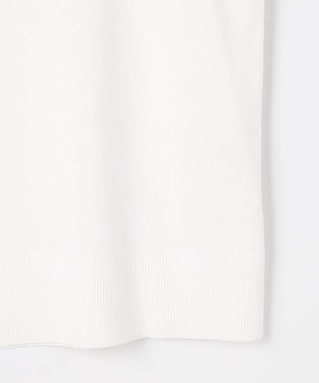 自由区 L 【洗える】レースコンビ ニット オフホワイト