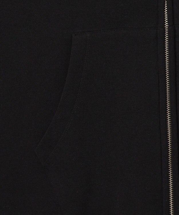 WEGO 【ユニセックス着用ITEM/SMLサイズ展開】リラックスフィットダブルZIPパーカー ブラック