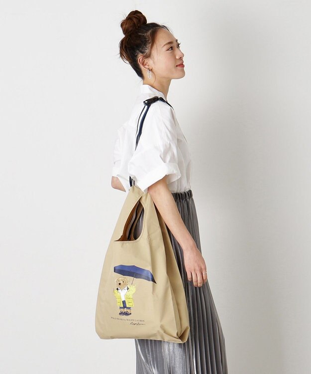 MOONBAT 【2WAY/撥水】POLO RALPH LAUREN レインベア ベルト付きレインバッグ ベージュ