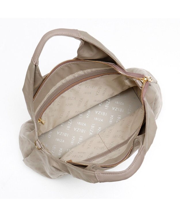 IBIZA ロゴナイロン　2WAYバッグ ピンクベージュ