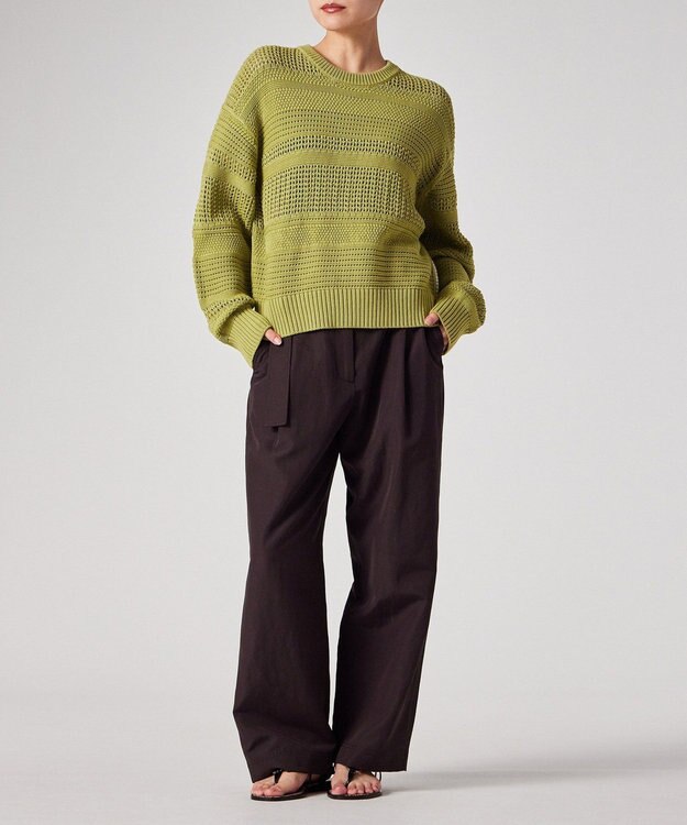Paul Smith ミックスパターン クルーネックニット ライトイエロー