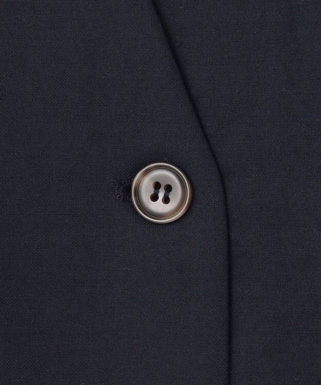 ANY SIS 【洗える】ノーカラーライト ジャケット ネイビー