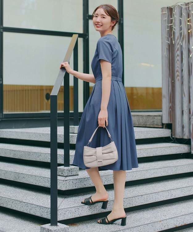 Tiaclasse 【おのののかさん・安田美沙子さん着用】2wayリボンギャザーミニバッグ グレージュ