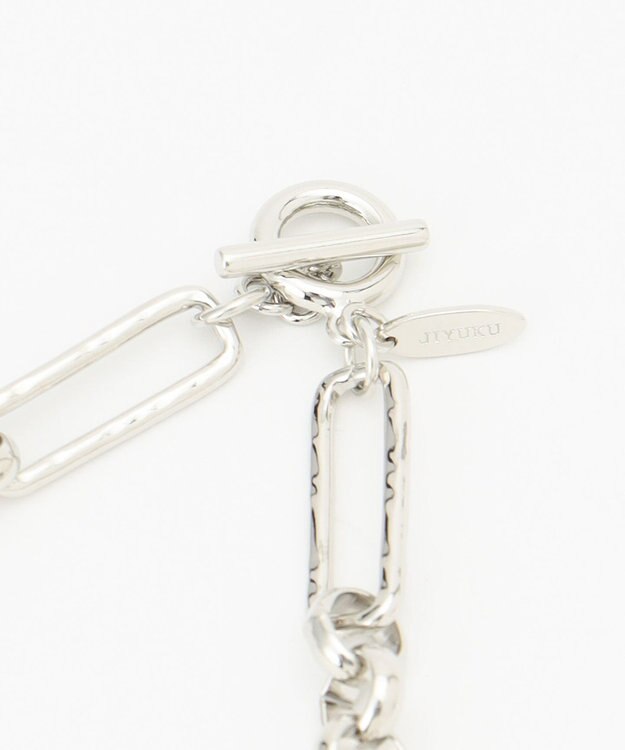 自由区 ミックスチェーンショートネックレス シルバー系