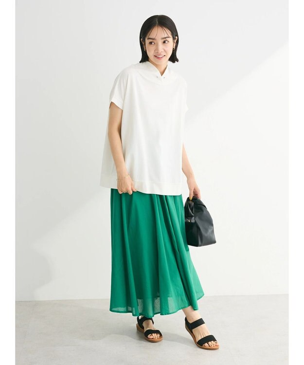 Green Parks インド綿 アソートボイルギャザースカート Green