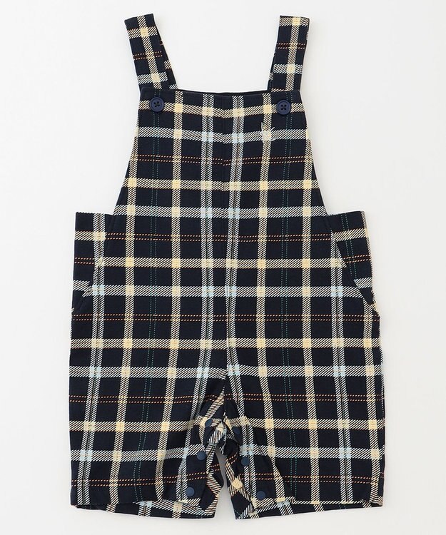 組曲 KIDS 【80-90cm】Check 長袖オーバーオール ネイビー系5