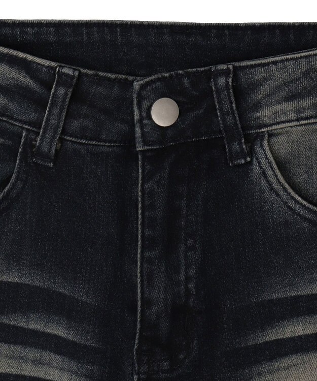 WEGO ブラストストフレアデニムパンツ デニム濃色