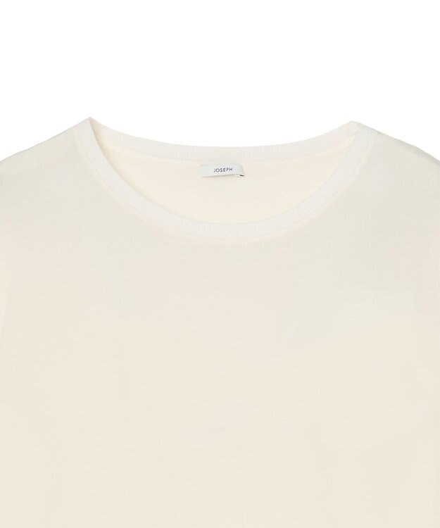 JOSEPH 【FOUNDATIONS】クレープ ド ソワ　シルクTシャツ NEW RUBIN Ivory