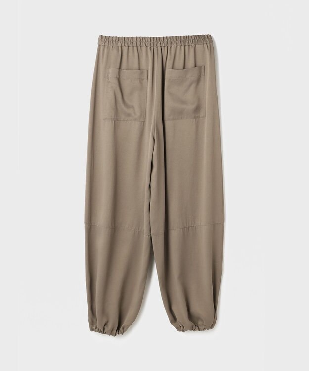GRACE CONTINENTAL マットサテンバレルパンツ カーキ