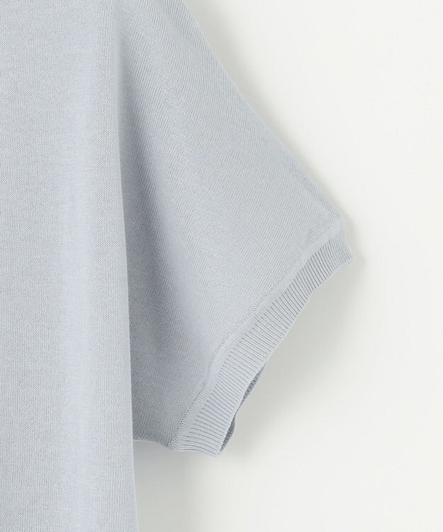 J.PRESS LADIES L 【洗える・抗菌防臭】コットンアセテート ドルマン ニット サックスブルー系