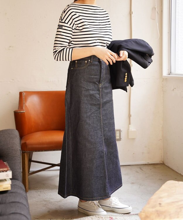 woadblue 人気NO.1 デニムスカート リジッドブルー RIGIDBLUE