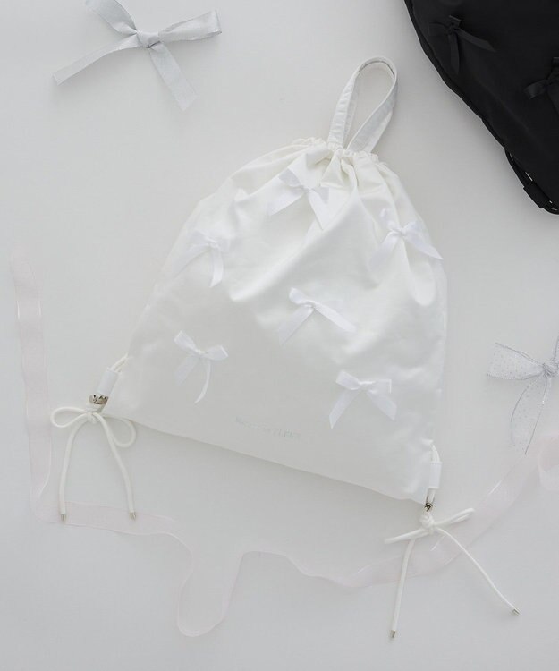 Maison de FLEUR リボンナップサック White