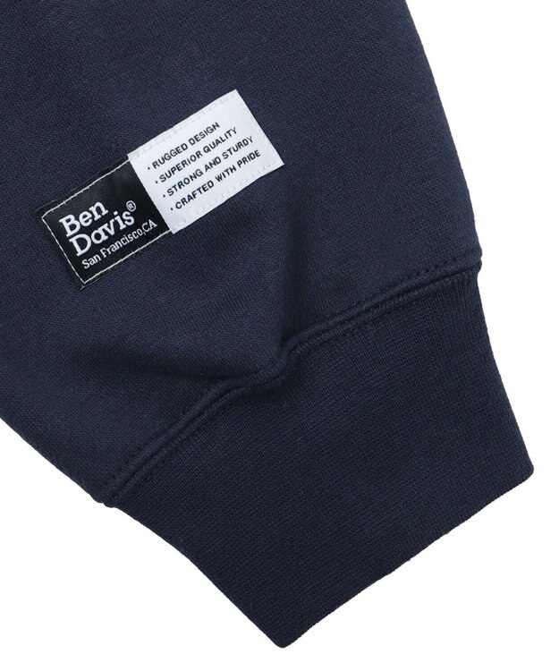 WEGO BENDAVISアーチロゴZIPパーカー ネイビー