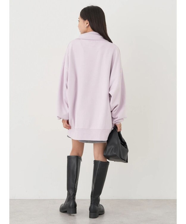 earth music&ecology スタンドｚｉｐダンボールチュニック Light Pink