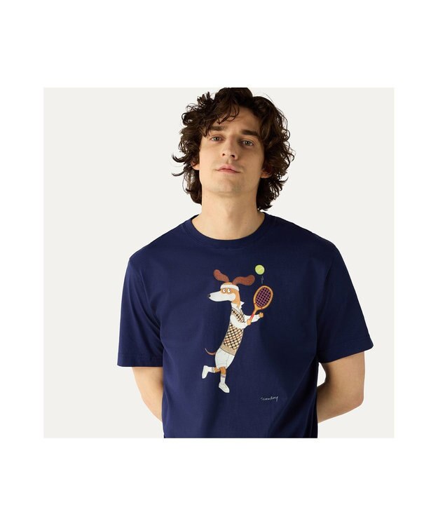 DAKS SLOWBOY Tシャツ〈テニス〉 ネイビー