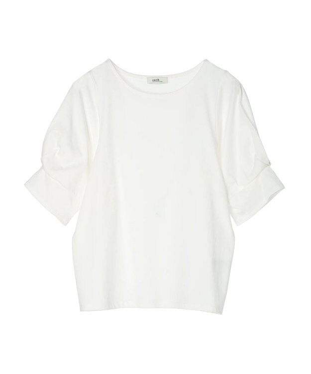 earth music&ecology タックスリーブプルオーバー Ivory