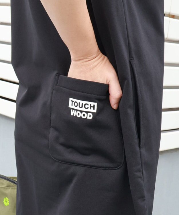 PW CIRCULUS 【WOMEN】【洗える】裏毛 ロゴ ポロ ワンピース ゴルフウェア レディース ブラック