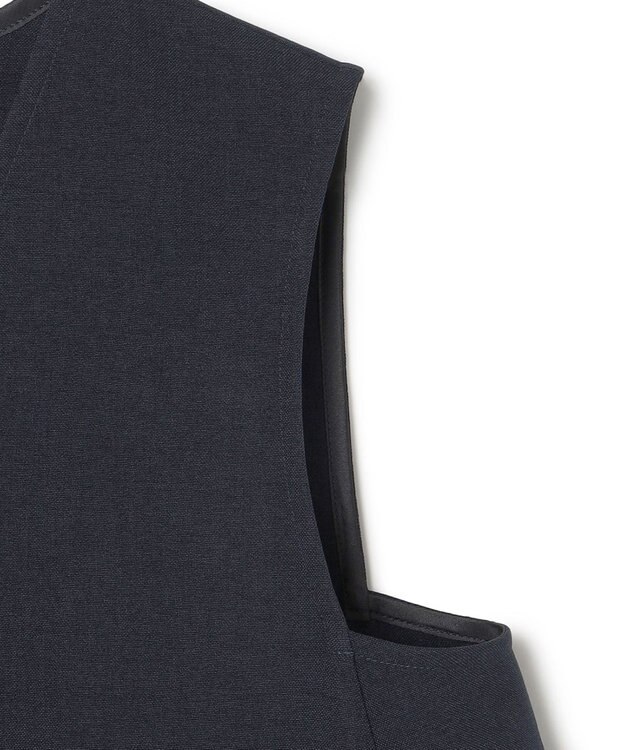 uncrave ウォッシャブルドライサップ テントラインブラウス ネイビー