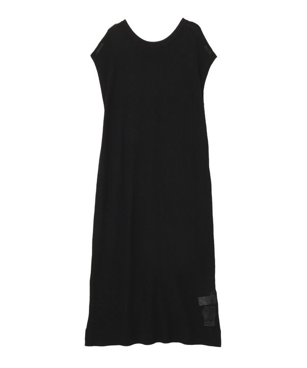 Green Parks 前後２ＷＡＹレイヤーニットワンピース Black
