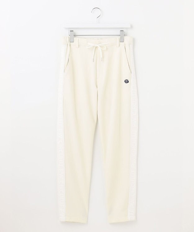 PW CIRCULUS 【MEN】【洗える/帯電防止/ストレッチ】ロゴ サイドライン パンツ ホワイト系