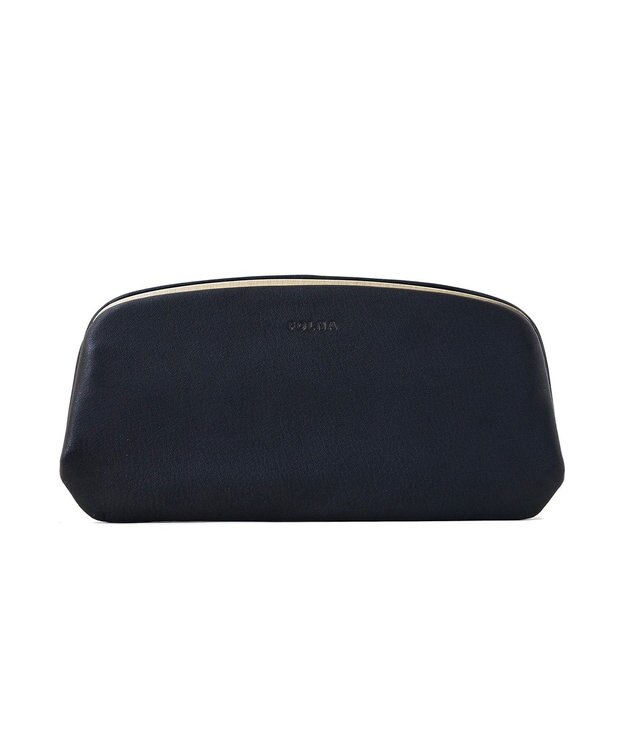 FOLNA RD ソフトレザーロング 天溝がま口 財布 ブラック