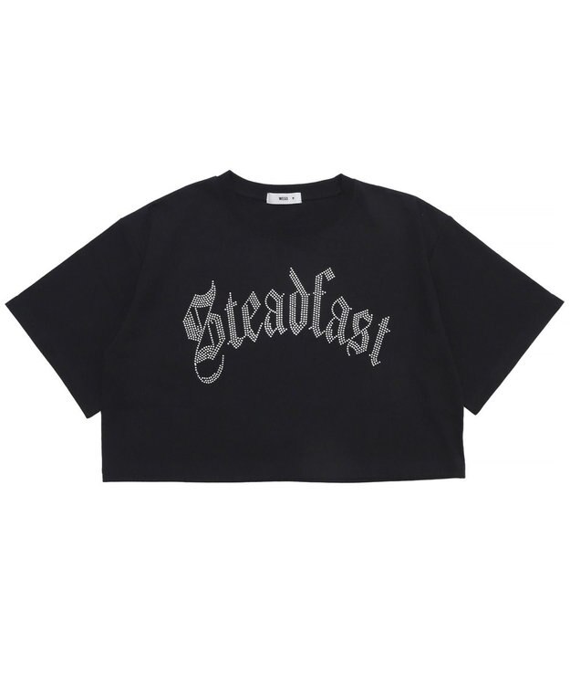 WEGO ラインストーンショートT ブラック