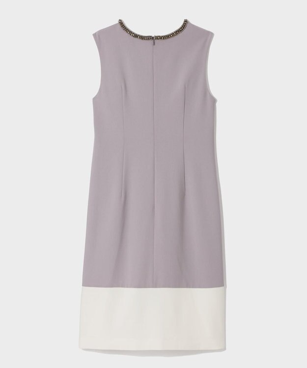 GRACE CONTINENTAL ビジューバイカラードレス グレー