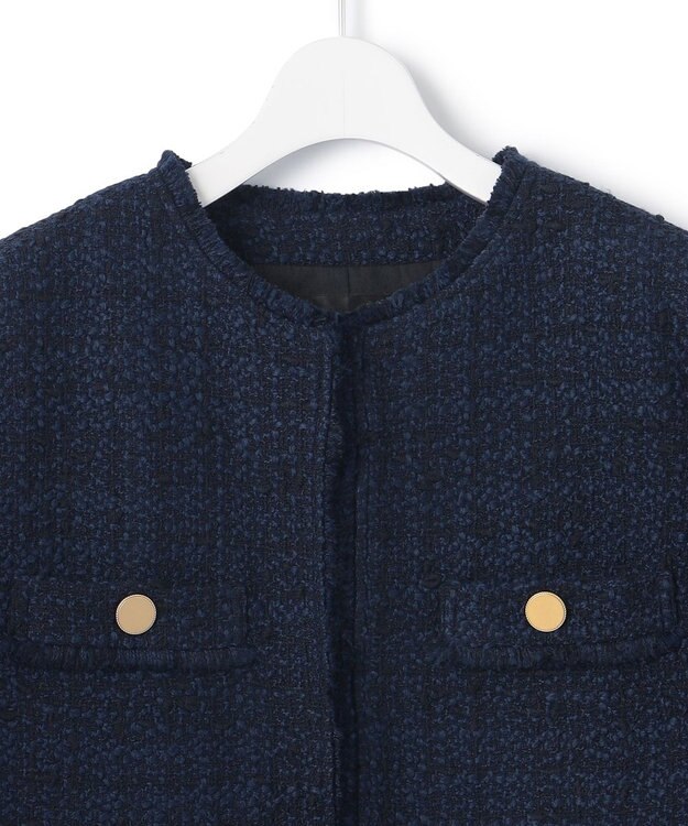 23区 L GIOLICA ツイード ジャケット ネイビー