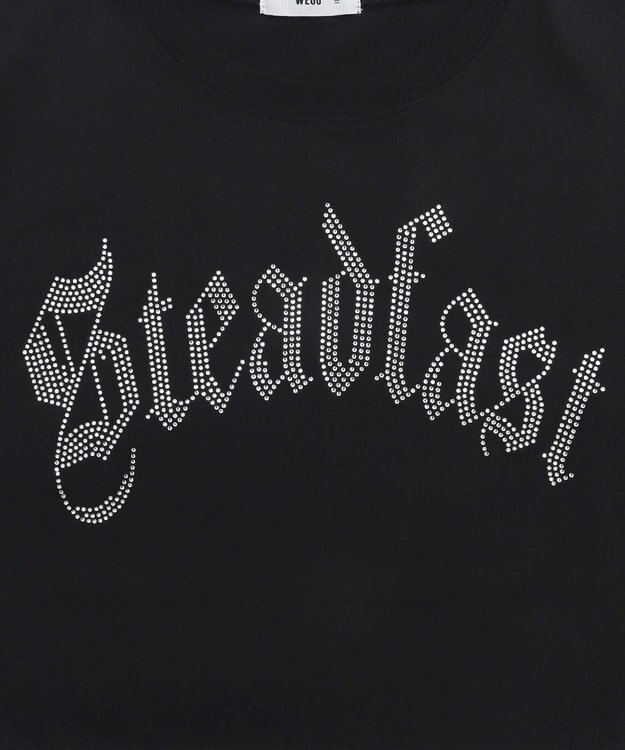 WEGO ラインストーンショートT ブラック