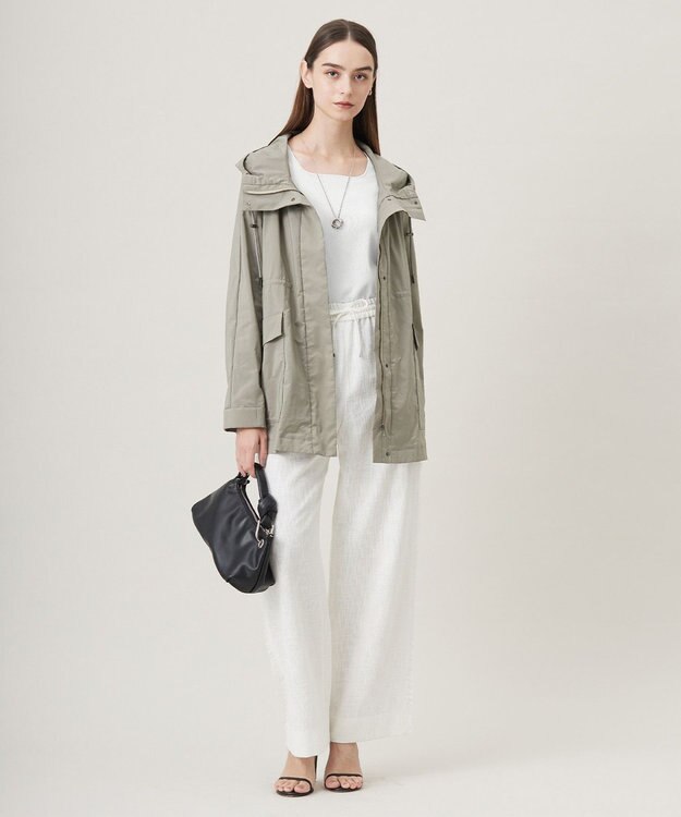 ICB 【撥水加工】メモリーストレッチタフタ マウンテンパーカー カーキ系