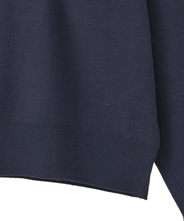 AMERICAN HOLIC ソフトコットンスウェットライクニットトップス ダークネイビー