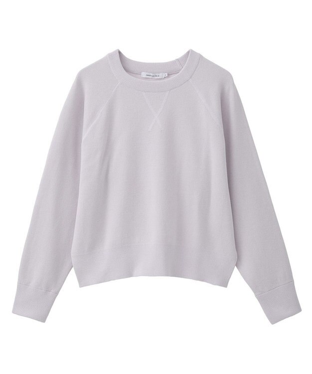 AMERICAN HOLIC ソフトコットンスウェットライクニットトップス ラベンダー