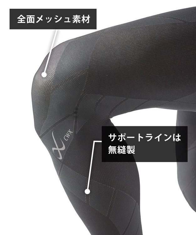 CW-X 【MEN】下半身フルサポート　ジェネレーターモデル　熱・ムレを逃して涼しく快適　/ワコール　HZO779 ブラック