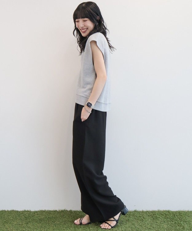 AMERICAN HOLIC 【RUSSELL】裏毛Vネックベスト Dark Gray Mixture