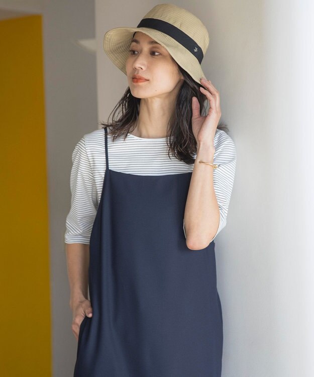 J.PRESS LADIES 【洗える・UVケア・畳める】ブレード ハット ベージュ系1