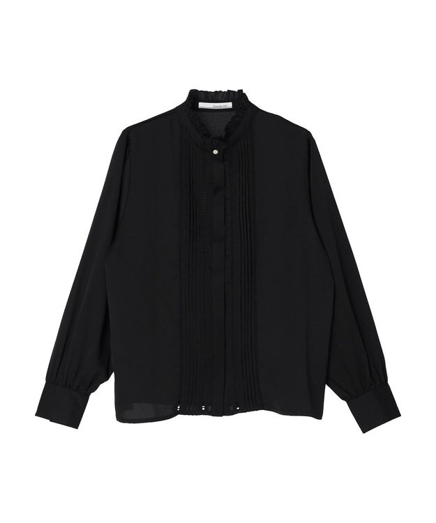 Green Parks ・ＥＬＥＮＣＡＲＥ　ＤＵＥ　ハシゴレースブラウス Black