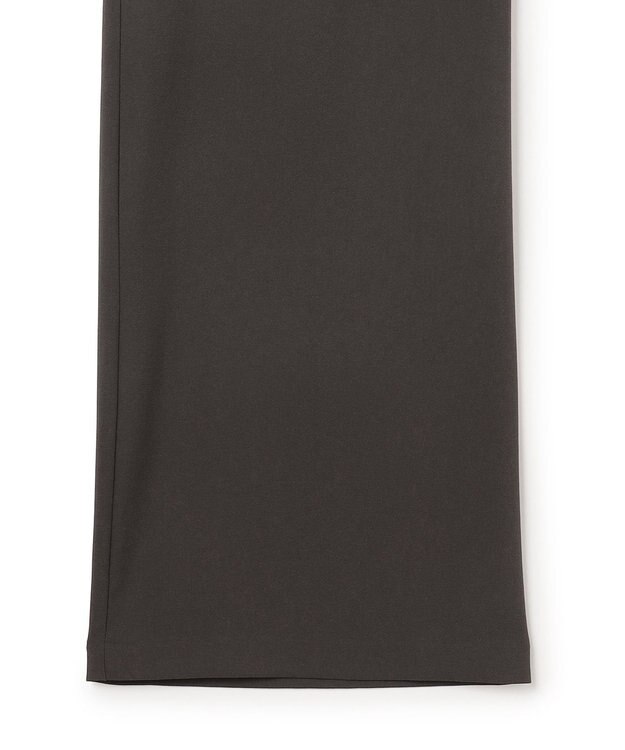 UNFILO L 【ウエストゴム】ライトジョーゼット イージーワイドパンツ チャコール