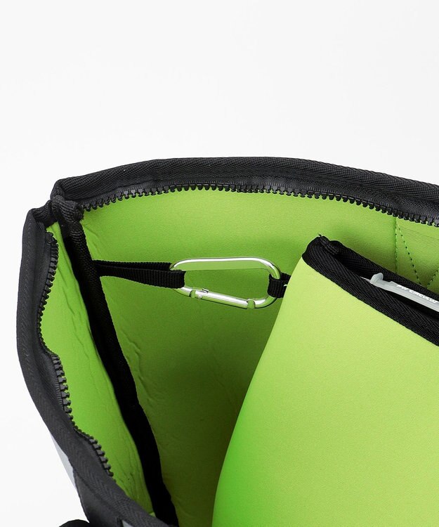 PW CIRCULUS 【EVEN・Double Eagleコラボ】サークルロゴ トートバック クラッチバッグ付き ライトグレー×ライム