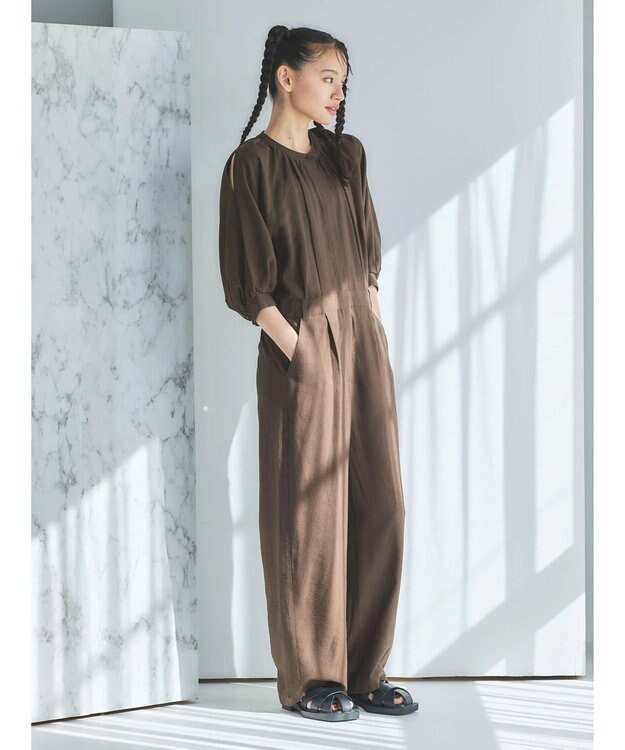 Green Parks ■ＥＳＣＡＲ　ショルダースリットオールインワン Brown