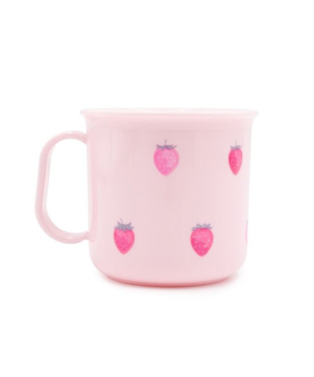 Mother garden マザーガーデン 野いちご プラ耐熱コップ 《レトロストロベリー柄》 レトロストロベリー柄