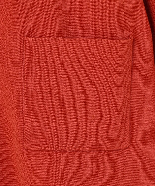 ANY スウェットライクニットカーディガン オレンジ