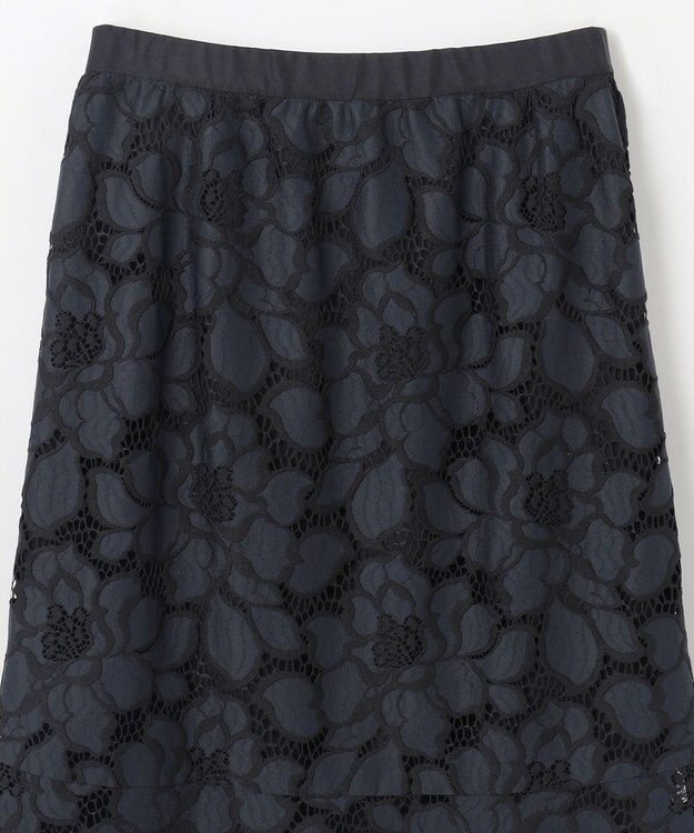 GRACE CONTINENTAL ローズレーススカート ネイビー