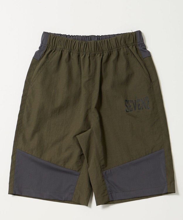 OP／FILA 【SEVEN2】異素材切替ナイロンパンツ カーキ