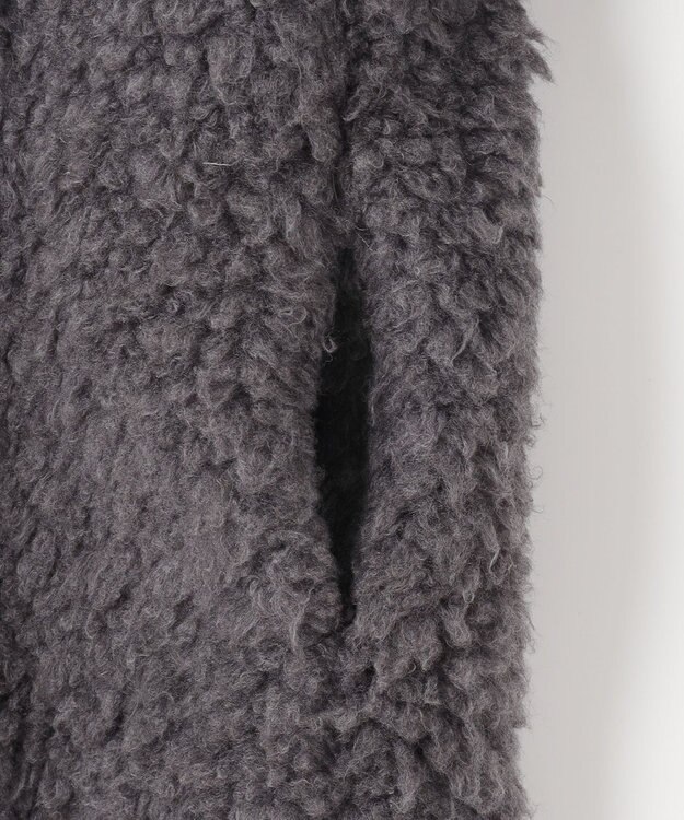 NAVE 【ReNAVE】プードルボア ロングジャケット チャコール系